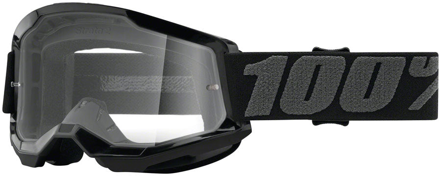 100% Strata 2 Goggles - Black/Clear