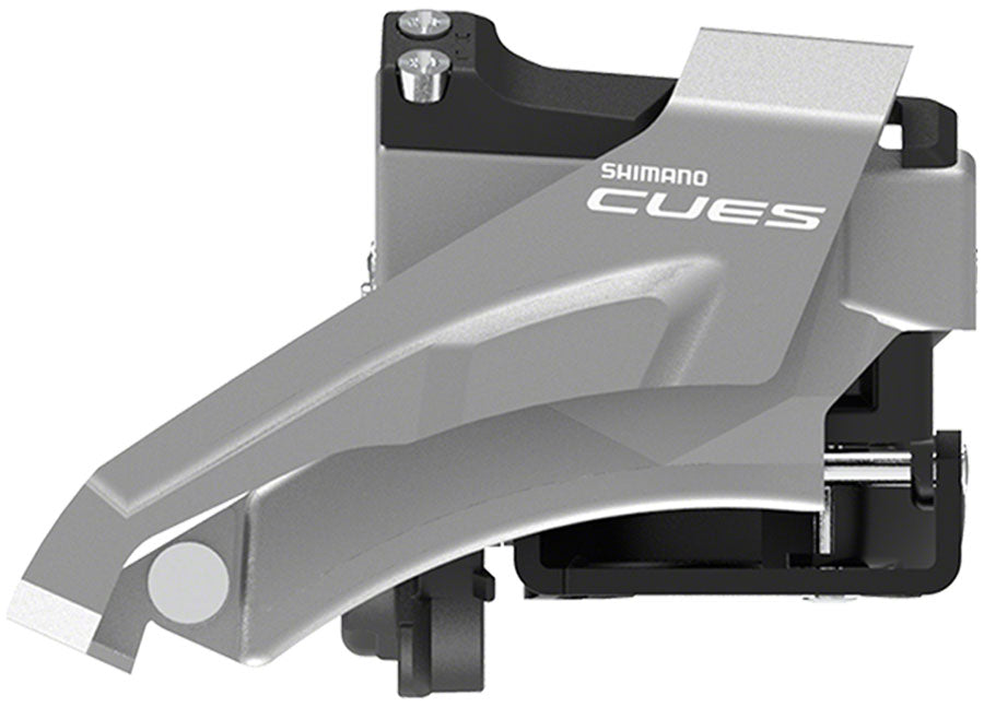 Shimano CUES FD-U4000-L Front Derailleur - 9/10-Speed Double Top-Swing Low Clamp Mount 36/40t Max BLK/Silver