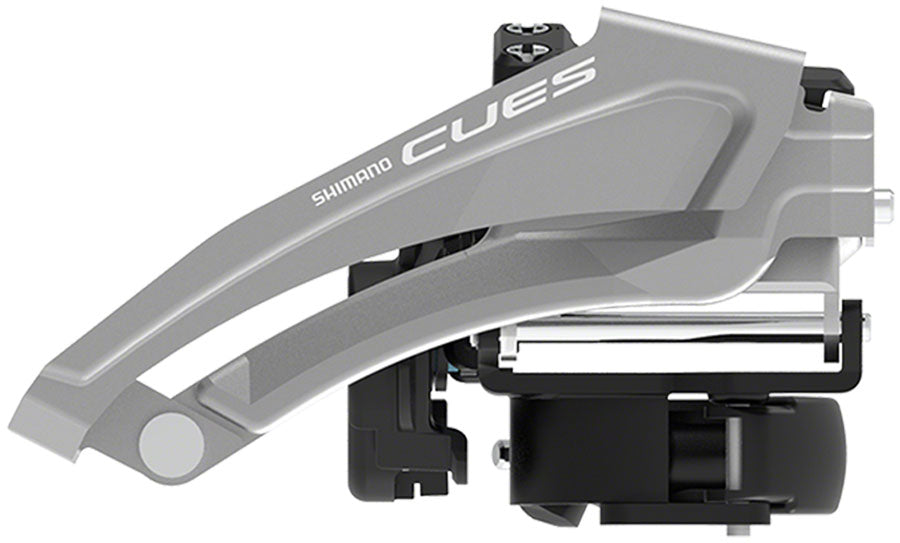 Shimano CUES FD-U4010-L Front Derailleur - 9-Speed Double Top-Swing Low Clamp Mount 46t Max BLK/Silver