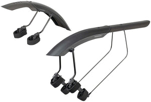 Topeak Tetrafender M1 and M2 Fender Set -Strap-on,  Front and Rear, Black
