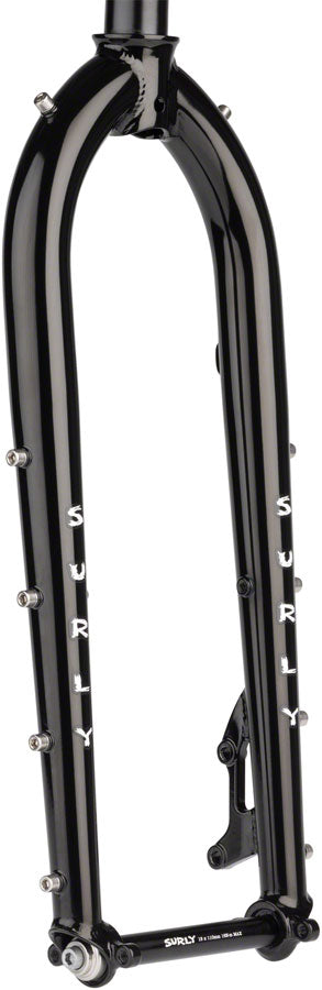 Surly Dinner Fork - 27.5", 110x15mm Thru-Axle, 1-1/8" Straight Steerer, Steel, Black
