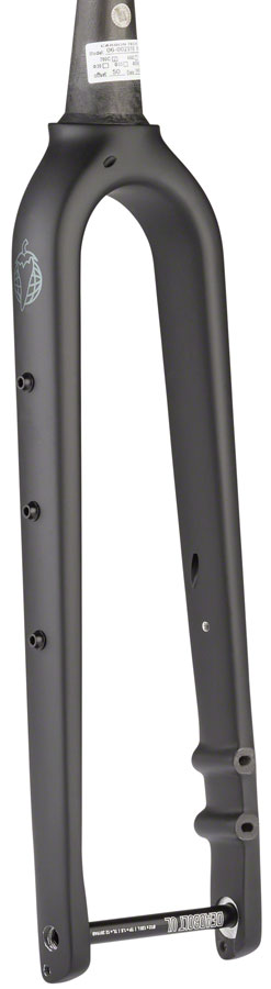 Salsa Waxwing Carbon Deluxe Fork - 700c/650b, 100x12mm Thru-Axle, 1-1/8" Tapered, Carbon, Flat Mount Disc, Black