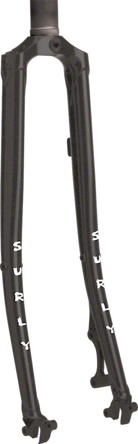 Surly Straggler Disc Fork: 700c, 400mm, 1-1/8 straight steerer, Black