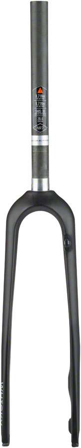 WHISKY No.7 CX Fork - QR, 1-1/8" Straight Carbon Steerer, Post MountDisc, Matte Black