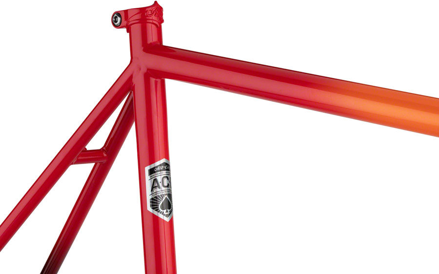 All-City Zig Zag Frameset - 700c, Steel, Orange/Red Fade, 52cm