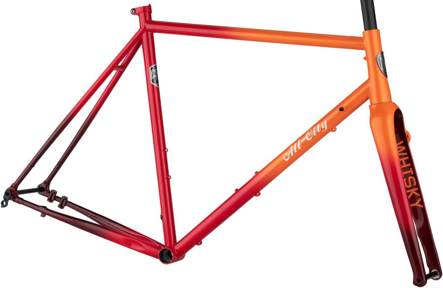 All-City Zig Zag Frameset - 700c, Steel, Orange/Red Fade, 58cm