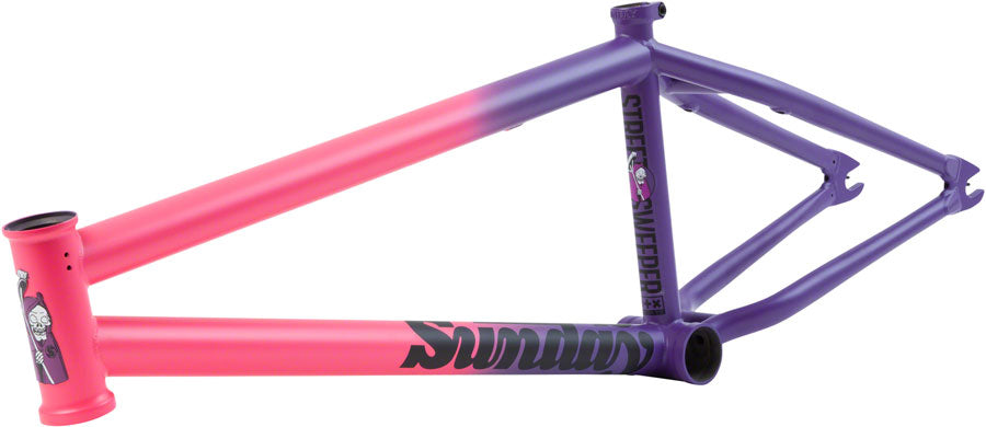 Sunday Street Sweeper BMX Frame - 20.75" TT, Pink/Purple