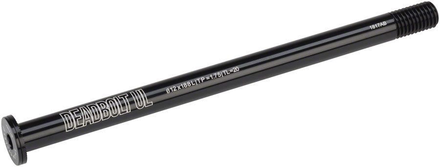 Salsa Deadbolt Ultralight Thru-Axle Rear 12mm Axle Diameter 188mm Length 1.75 Thread Pitch 20mm Thread Length