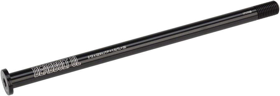 Salsa Deadbolt Ultralight Thru-Axle, Rear, 12mm Axle Diameter, 229mm Length, 1.5 Thread Pitch, 20mm Thread Length