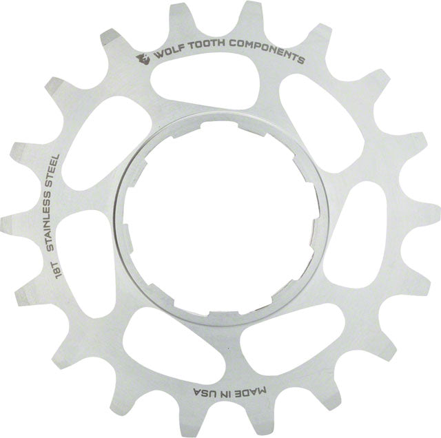 Wolf Tooth Single Speed Stainless Steel Cog: 17T, Compatiblewith 3/32" Chains