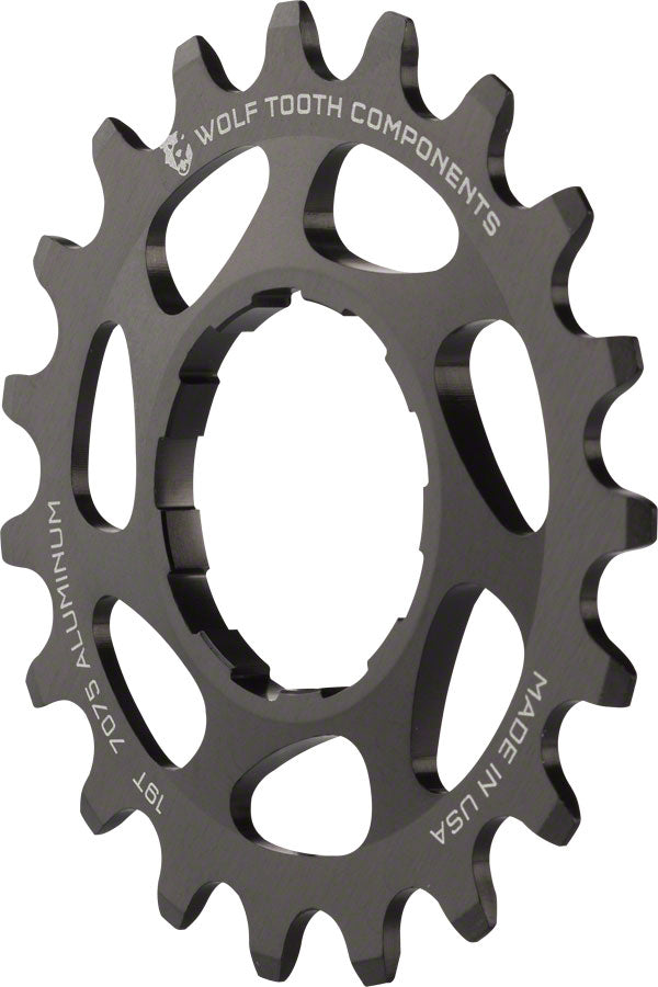 Wolf Tooth Single Speed Aluminum Cog: 19T, Compatible with3/32" chains