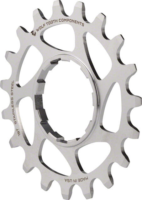 Wolf Tooth Single Speed Stainless Steel Cog: 19T, Compatiblewith 3/32" Chains