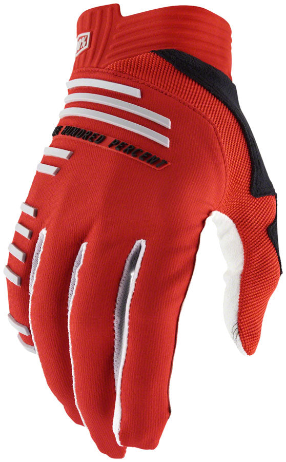100% R-Core Gloves - Racer Red, Full Finger, Small