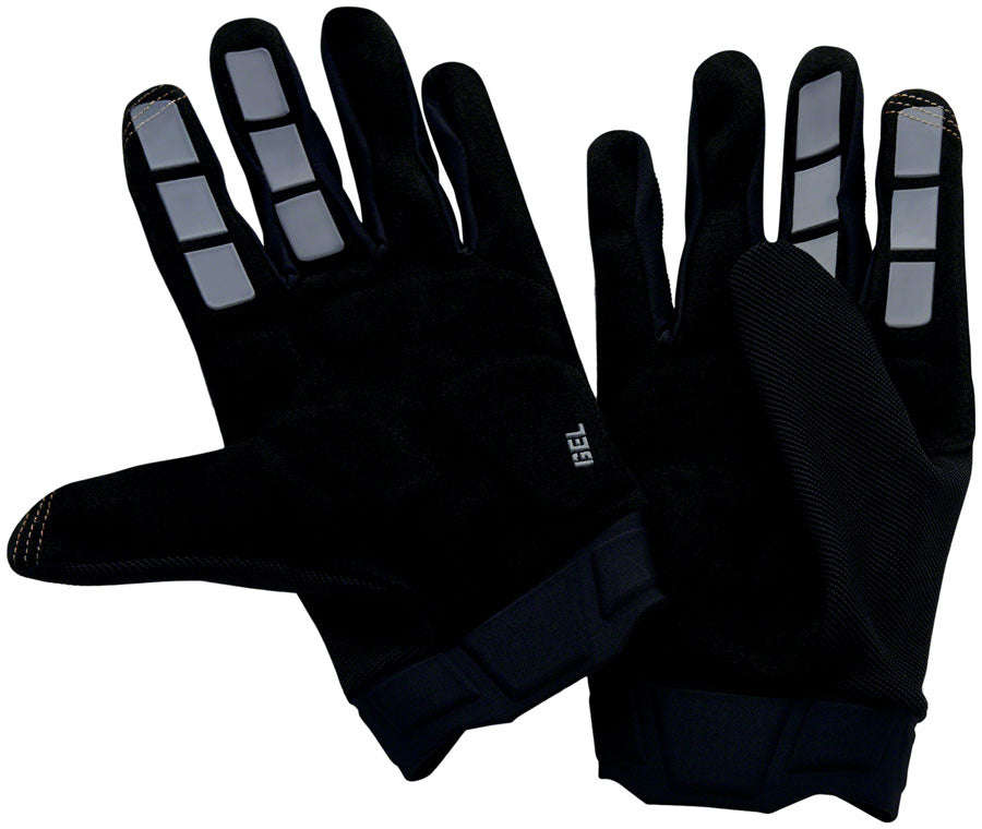100% Ridecamp Gel Gloves - Black, Full Finger, Medium