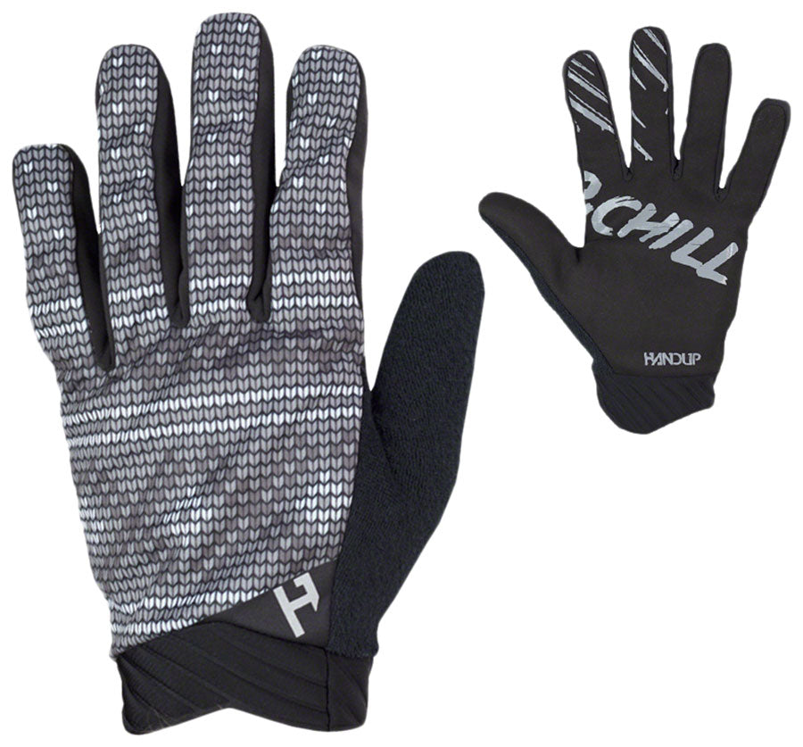 HandUp ColdER Weather Gloves - Knitted Gray, Full Finger, Medium