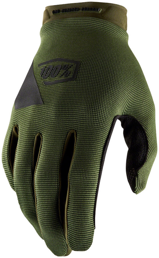 100% Ridecamp Gloves - Army Green/Black, Full Finger, Men's, 2X-Large