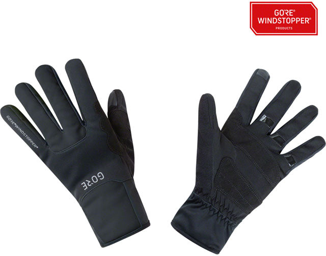 GORE M WINDSTOPPER Thermo Gloves - Black, Full Finger, Small