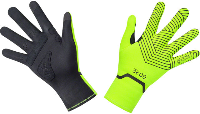 GORE C3 GORE-TEX INFINIUM Stretch Mid Gloves - Neon Yellow/Black, Full Finger, Medium
