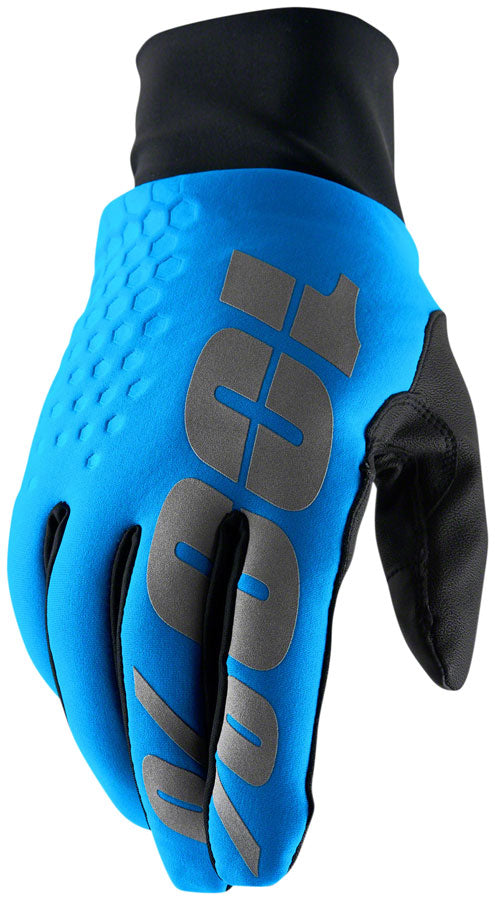 100% Hydromatic Brisker Gloves - Blue, Full Finger, Men's, Medium
