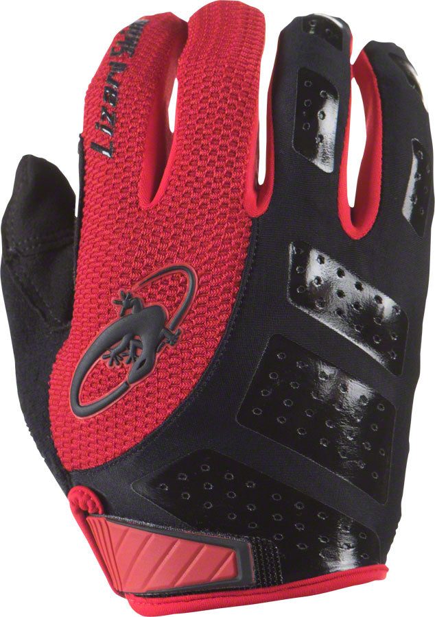 Lizard Skins Monitor SL Gloves - Jet Black/Crimson, Full Finger, Medium