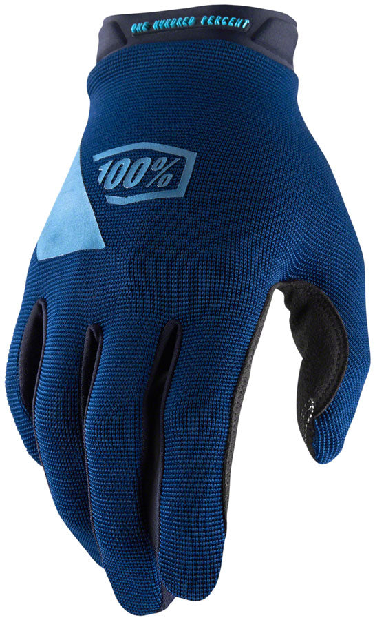 100% Ridecamp Gloves - Navy, Full Finger, Men's, Large