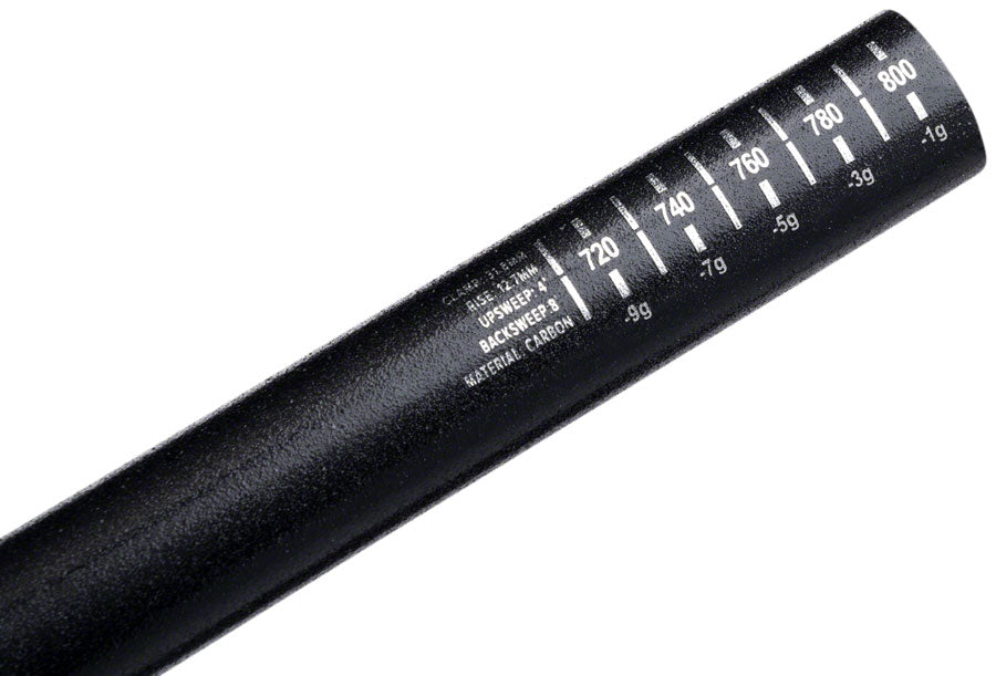 ProTaper C12 Handlebar - 810mm, 12mm Rise, 31.8mm, Carbon, Polish Black/Chrome
