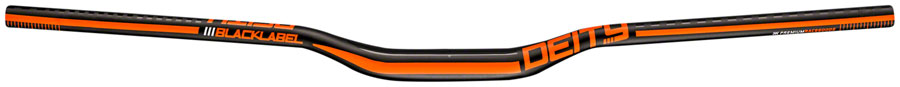 DEITY Blacklabel 800 Handlebar: 25mm Rise, 800mm Width, 31.8 Clamp, Black w/ Orange