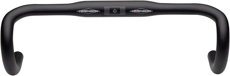 Dimension Flat Top Shallow Drop Handlebar - Aluminum, 31.8mm, 44cm, Black