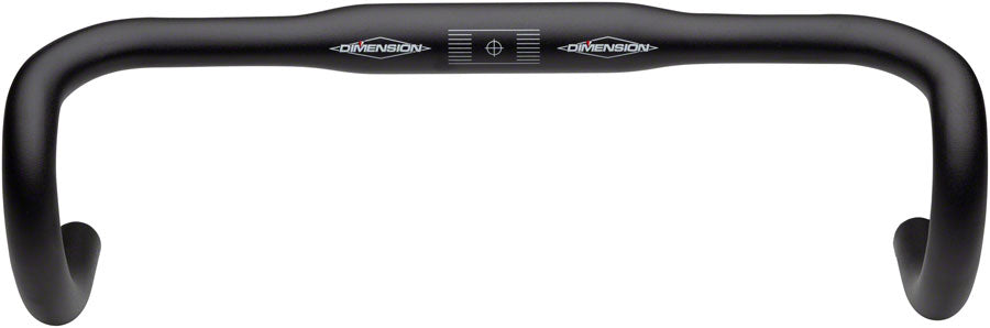 Dimension Flat Top Shallow Drop Handlebar - Aluminum, 31.8mm, 44cm, Black