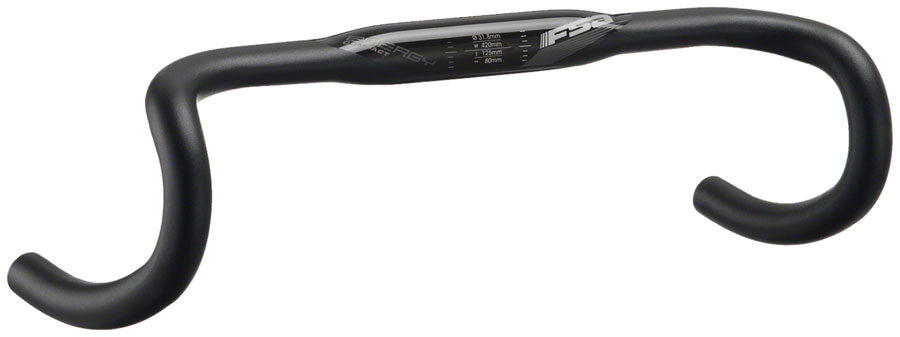 Full Speed Ahead Energy Compact SCR Handlebar - Aluminum, 31.8mm Clamp, 38cm, Black