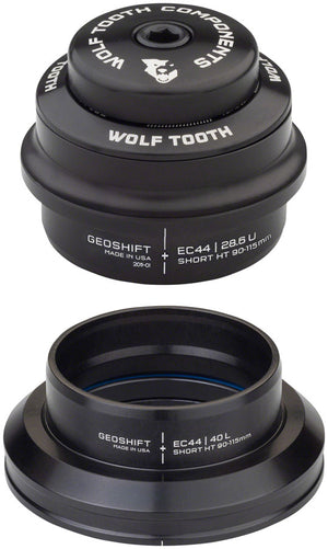 Wolf Tooth GeoShift Performance Angle Headset - 1 Deg, Short, EC44/EC44, Black