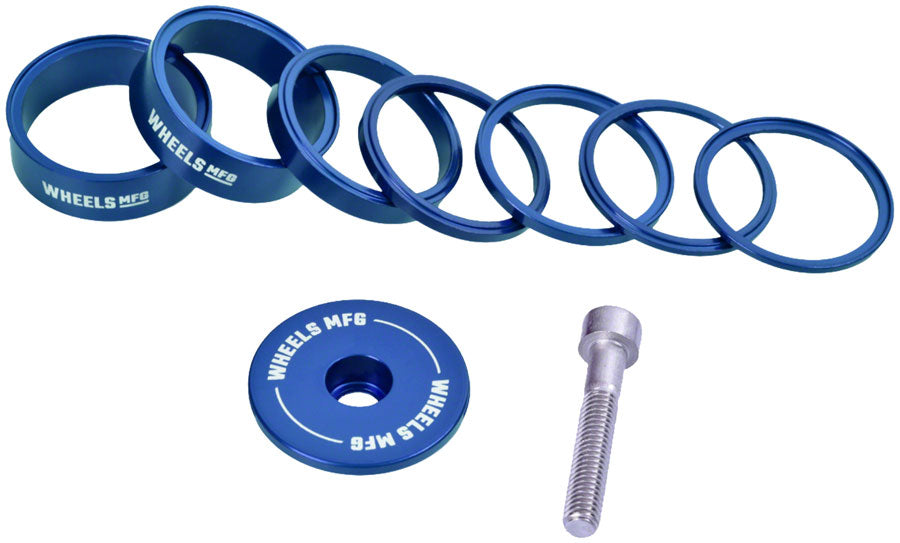 Wheels Manufacturing Essential StackRight Headset Spacer Kit - Blue