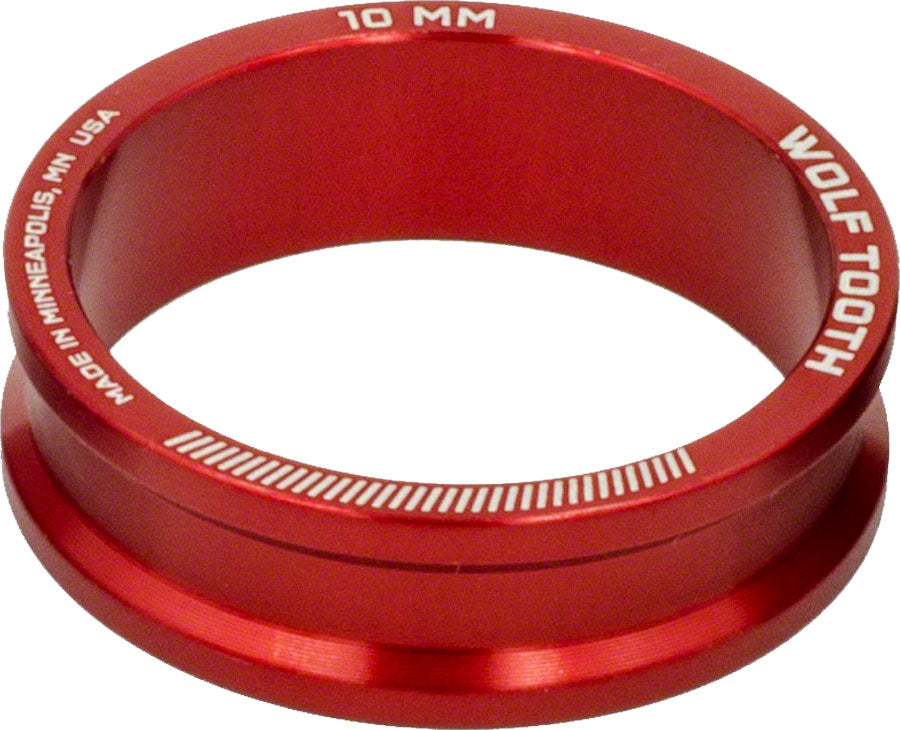Wolf Tooth Headset Spacer 5 Pack, 10mm, Red