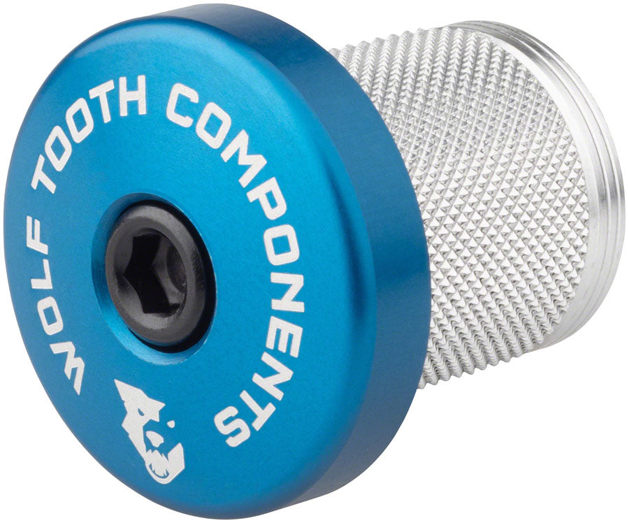 Wolf Tooth Compression Plug with Integrated Spacer Stem Cap, Blue