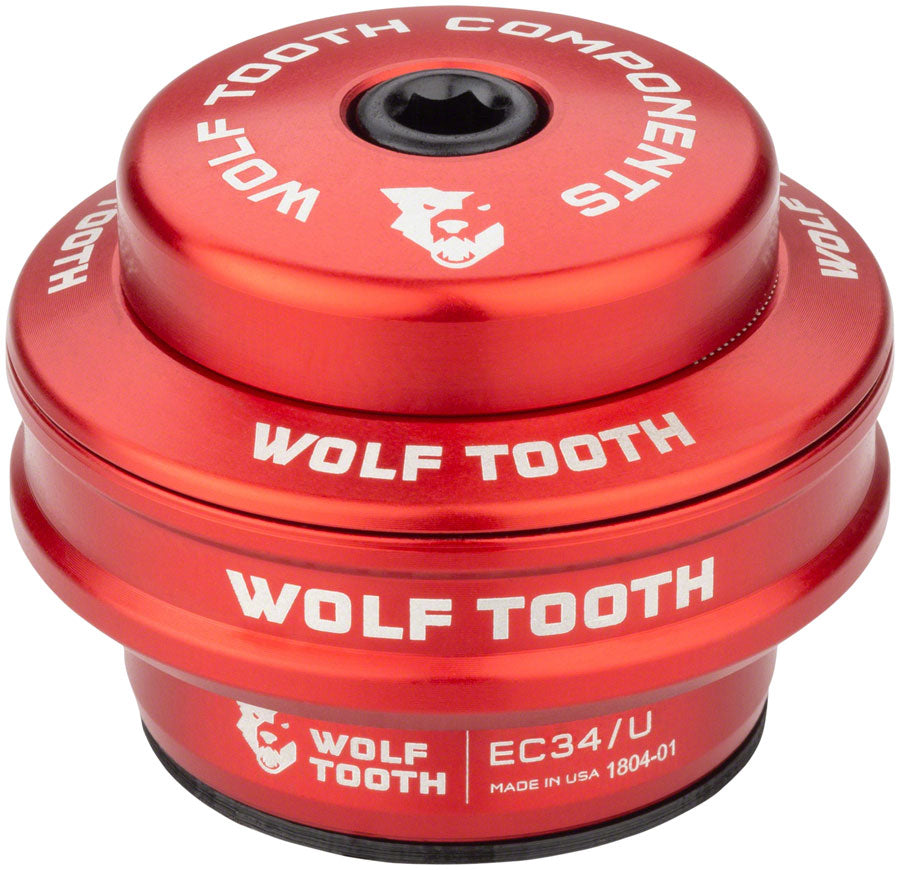 Wolf Tooth Premium Headset - EC34/28.6 Upper, 16mm Stack, Red
