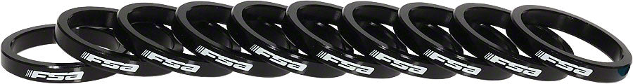 Full Speed Ahead Bag of 10 1-1/8"x5mm Alloy Headset Spacers with Logo