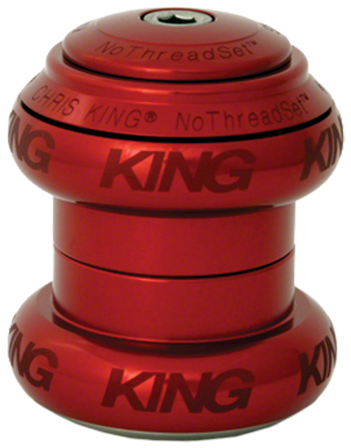 Chris King NoThreadSet Headset - 1-1/8", Sotto Voce Red