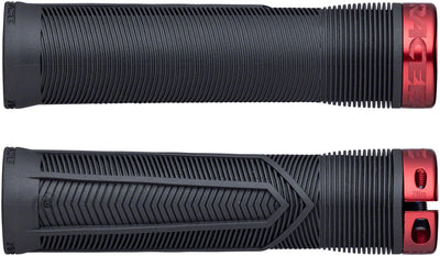 RaceFace Chester Grips - Lock-On Black/Red 34mm