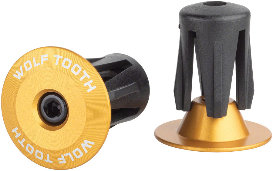 Wolf Tooth Alloy Bar End Plugs - Gold