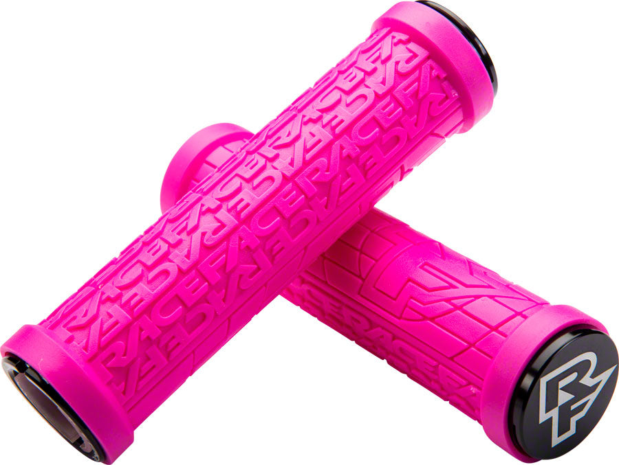 RaceFace Grippler Grips - Magenta, Lock-On, 33mm