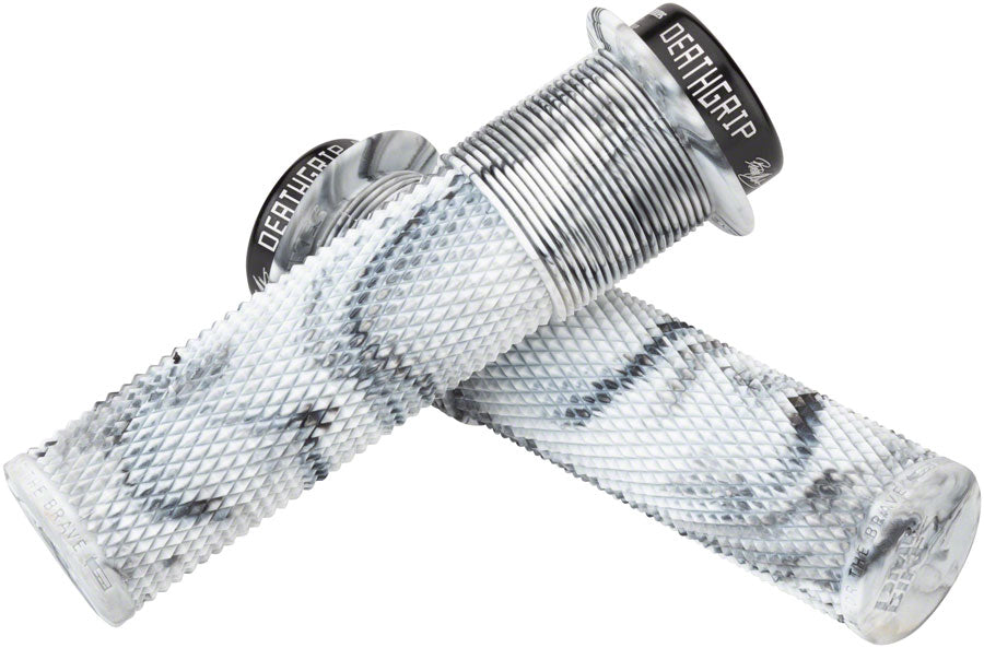 DMR DeathGrip Flanged Grips - Thick, Lock-On, Snow Camo