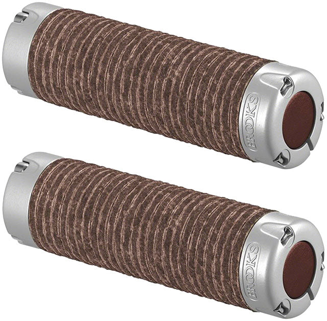 Brooks Plump Leather Grips - Brown