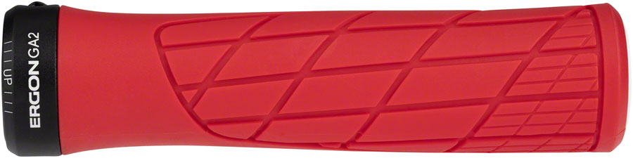 Ergon GA2 Grips - Risky Red, Lock-On