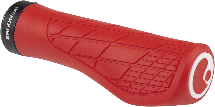 Ergon GA3 Grips - Risky Red, Lock-On, Large