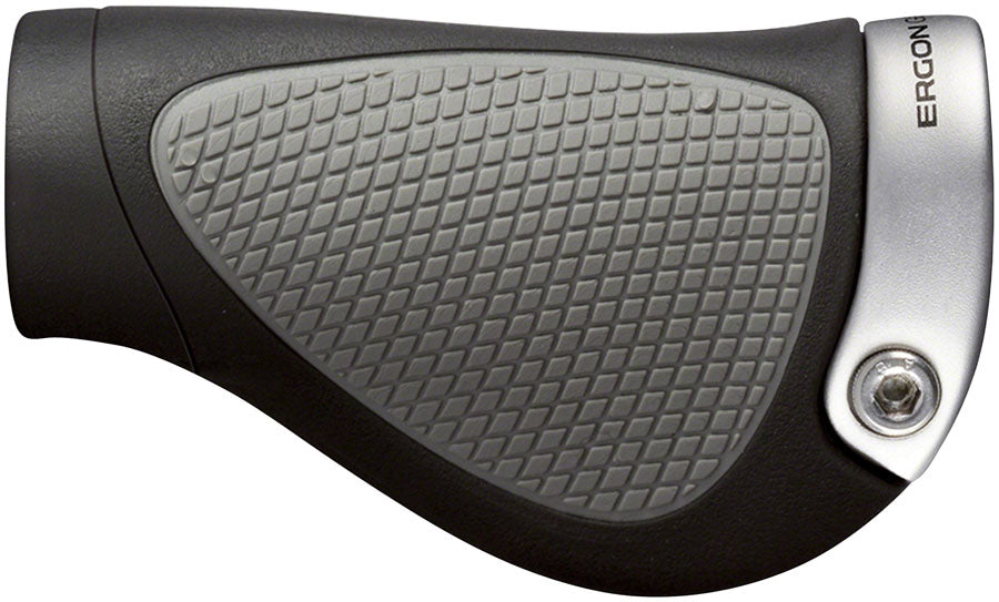 Ergon GP1 Grips - Lock-On, Twistshift, Small, Black/Gray