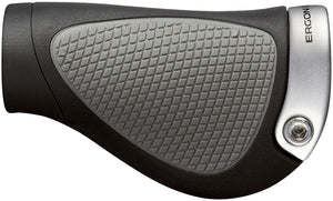 Ergon GP1 Grips - Lock-On, Twistshift, Small, Black/Gray