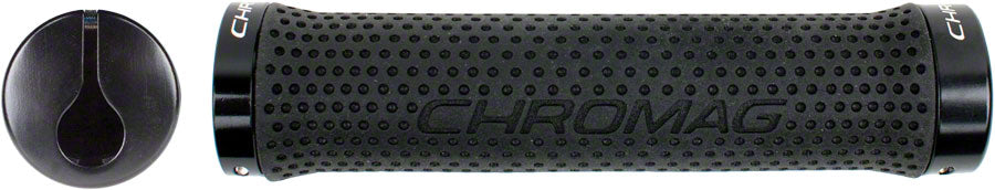 Chromag Basis Grips - Black, Lock-On