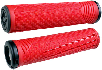 ODI CF Grips - Lock-On Red/White