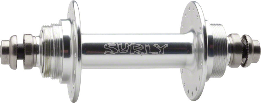 Surly Ultra New Rear Hub - Threaded x 120mm, Rim Brake, Fixed/Free, Silver, 32H