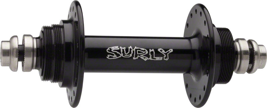 Surly Ultra New Rear Hub - Threaded x 130mm, Rim Brake, Fixed/Free, Black, 32H